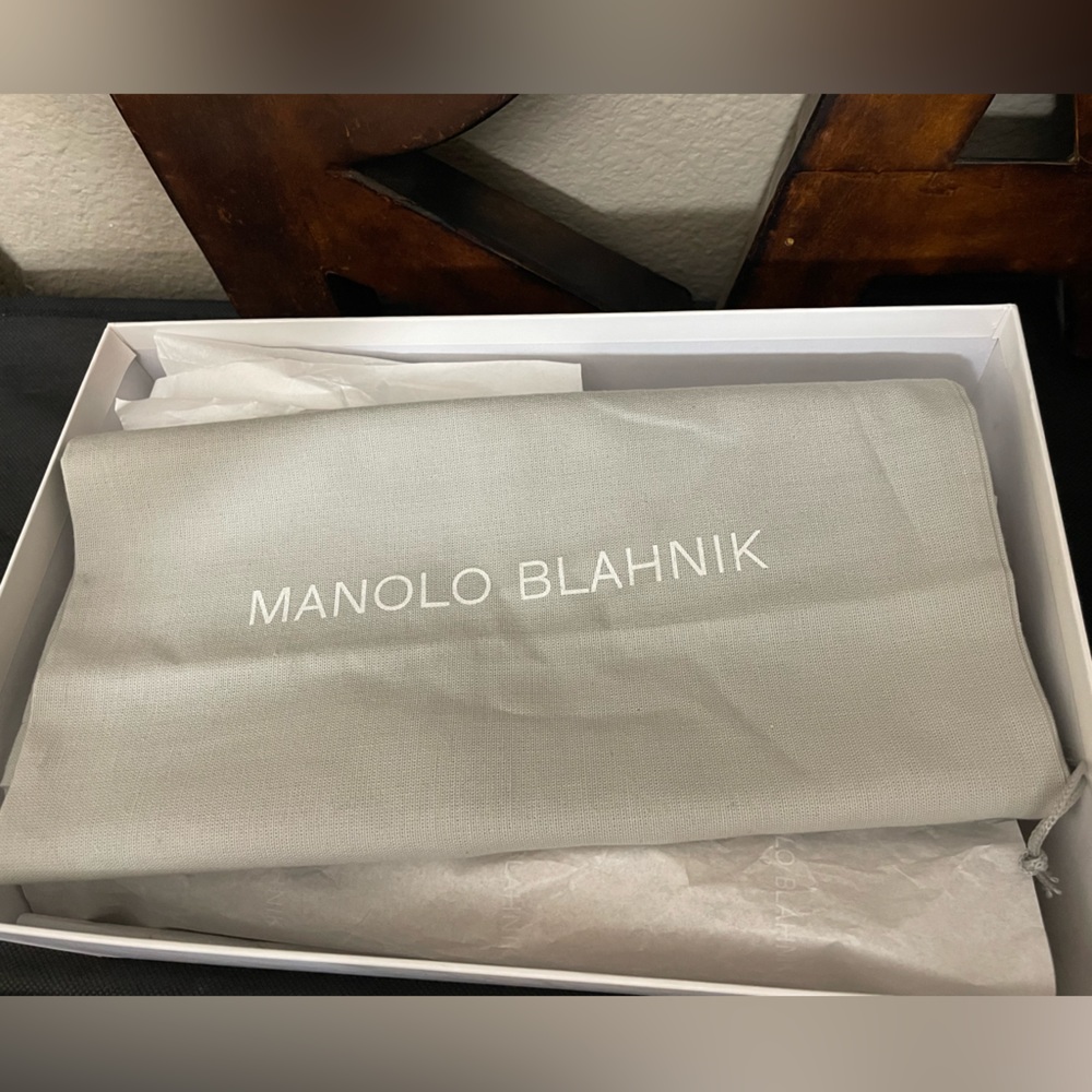 🔥Great Used Condition Manolo Blahnik 40(9)heels comes with box,dustbags,card - Picture 5 of 14